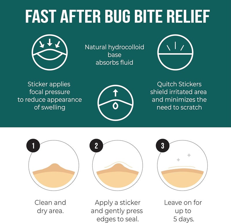quitch Mosquito Bite Relief Safari Animal Patches, Bug Bite Anti Itch Cream Alternative for Kids and Baby, Insect Bite Relief, After Bite Relief, Travel Essential for Summer Camp, Cruise and Outdoors - Image 3